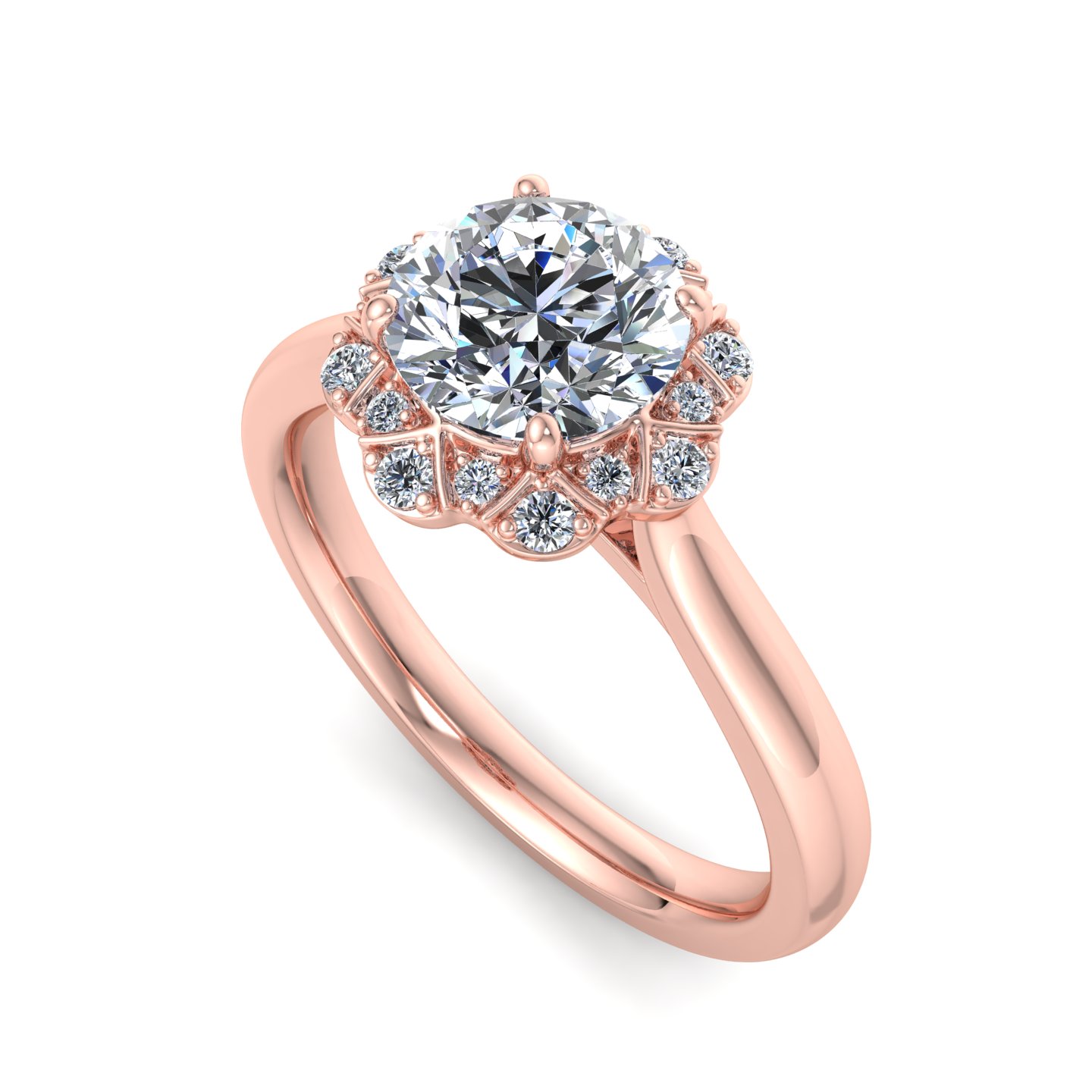 Harley Halo Engagement Ring